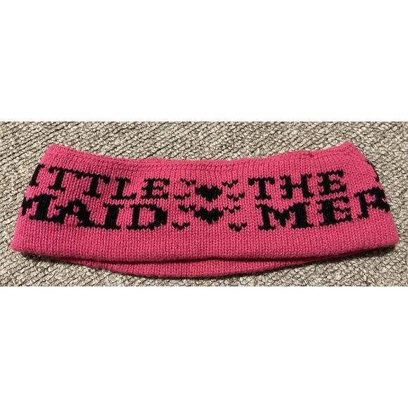 Vintage 90s Disney The Little Mermaid Fleece Ski Winter Headband Stretch Pink main image 7